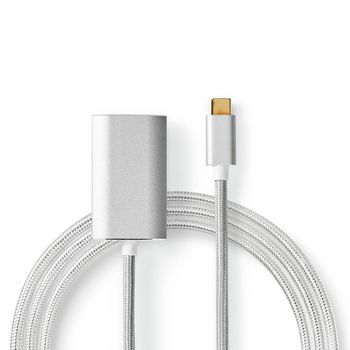 [CCTB64680AL20] Nedis CCTB64680AL20 USB 3.2 Gen 1 Adapter USB-C - HDMI / USB-C 4K@60Hz 60W 2m Gold-plated Silver
