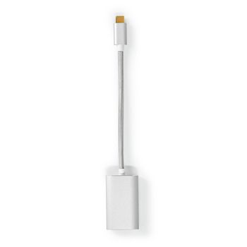 [CCTB64480AL02] Nedis CCTB64480AL02 USB 3.2 Gen 1 Adapter USB-C - DisplayPort / USB-C 4K@60Hz 60W 20cm Silver