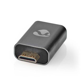 [CVTB34906GY] Adaptateur HDMI 2.0 Nedis CVTB34906GY, HDMI femelle - Mini HDMI, plaqué or, gris