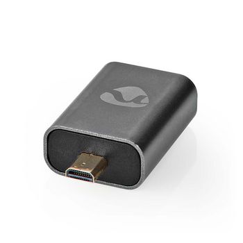 [CVTB34907GY] Adaptateur HDMI 2.0 Nedis CVTB34907GY, HDMI femelle - Micro HDMI, plaqué or, gris