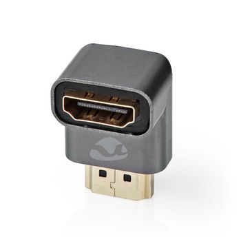 [CVTB34901GY] Nedis CVTB34901GY HDMI 2.0 Adapter HDMI - HDMI Female Gold Plated Angled Grey