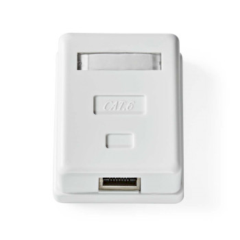 [CCGP89120WT] Nedis CCGP89120WT Network Surface Mount Wall Box 1 Port STP CAT6 Gold Plated White