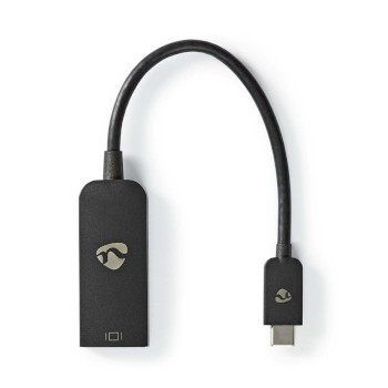 [CCGB64353BK02] Nedis CCGB64353BK02 USB 3.2 Gen 1 Adapter USB-C - DisplayPort Female 8K@30Hz 20cm Nickel-plated Black