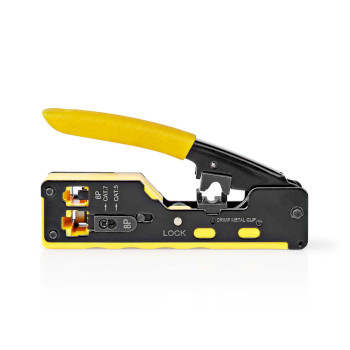 [CCGG89510BK] Pince à sertir Nedis CCGG89510BK CAT5 / CAT5e / CAT6 / CAT6a / CAT7 RJ12 / RJ45 Jaune / Noir