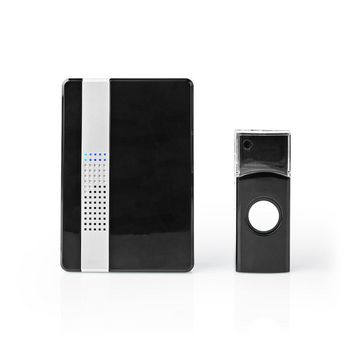 [DOORB223CBK] Nedis DOORB223CBK Wireless Doorbell Set Mains Power 80 dB 300 IP44 Black