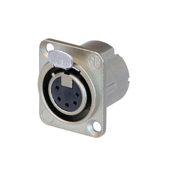 [NC5FDLX] Neutrik NC5FD-LX XLR-5Pin Connector Chassis Mount Gray