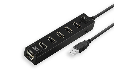 [AC6215] ACT 7-port USB-A hub USB2.0 AC6215