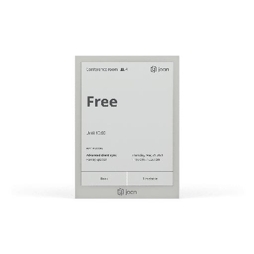 [3830065464311] Joan 6 pro Room booking panel 6" Grey