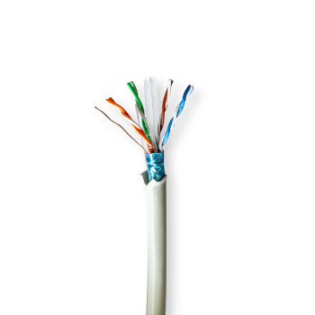 [CCBG8526GY100S] Nedis CCBG8526GY100S Network Cable Roll CAT6 F/UTP Copper 100m Indoor LSZH Gray