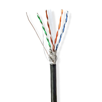 [CCBG8594BK100S] Nedis CCBG8594BK100S Network Cable Roll CAT6 S/FTP 100m Outdoor Black