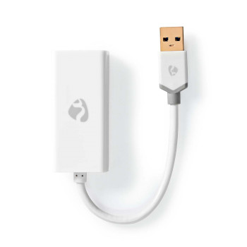 [CCBW61950WT02] Nedis CCBW61950WT02 USB USB 3.2 Gen 1 Network Adapter 1 Gbps USB-A - RJ45 Female 20cm White