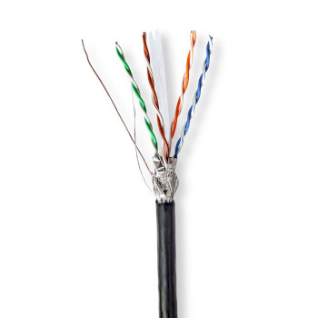 [CCBG8594BK305S] Nedis CCBG8594BK305S Network Cable Roll CAT6 S/FTP 305m Outdoor Black