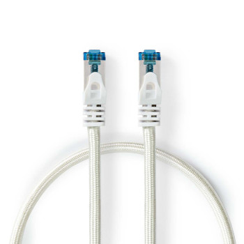 [CCTB85321AL05] Nedis CCTB85321AL05 CAT6a network cable S/FTP RJ45 50cm Braided Silver