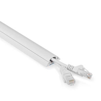 [CMDT3312WT1500] Nedis Cable Tray Straight 1.5m Self-Adhesive White - CMDT3312WT1500