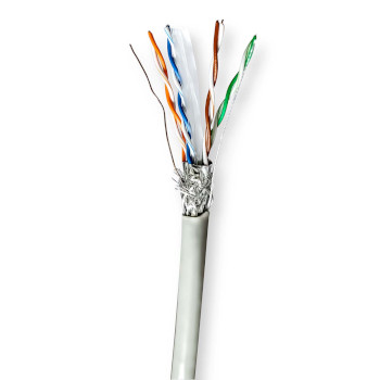 [CCBG8524GY100] Nedis CCBG8524GY100 Netwerk Kabel Rol CAT6 S/FTP 100m Binnenshuis Grijs 