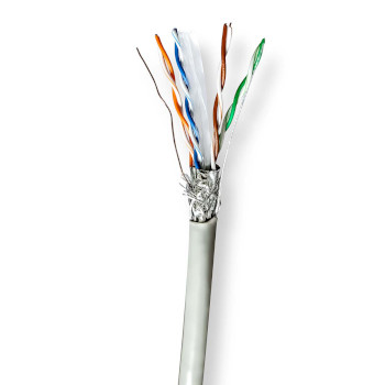 [CCBG8524GY305] Nedis CCBG8524GY305 Network Cable Roll CAT6 S/FTP 305m Indoor Grey