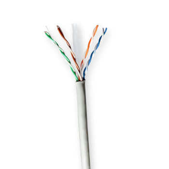 [CCBG8520GY100S] Nedis CCBG8520GY100S Network Cable Roll CAT6 Solid U/UTP 100m Indoor Grey