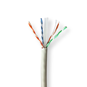 [CCBG8525GY100S] Nedis CCBG8525GY100S Network Cable Roll CAT6 U/UTP Copper 100m Indoor LSZH Gray