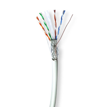 [CCBG8528GY100S] Nedis CCBG8528GY100S Netwerk Kabel Rol CAT6 S/FTP Koper 100m Binnenshuis LSZH Grijs