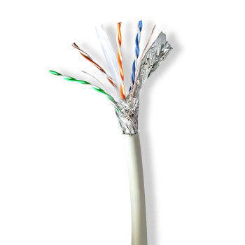 [CCBG8538GY100S] Nedis CCBG8538GY100S Network Cable Roll CAT6a S/FTP Copper 100m Indoor LSZH Gray