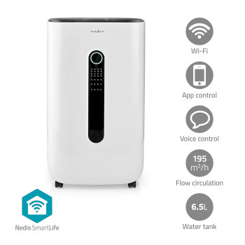 [DEHU20WTW] Nedis DEHU20WTW SmartLife Dehumidifier 20 l/Day195 m³/h 6.5l White