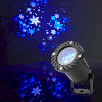 [CLPR1] Nedis CLPR1 LED Snowflake Projector White/Blue Ice Crystals Indoor & Outdoor