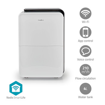 [DEHU30WTW] Nedis DEHU30WTW SmartLife Luchtontvochtiger 30l/dag 4l Wit