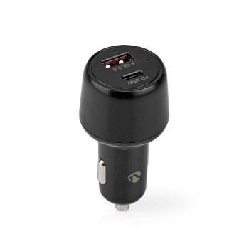 [CCPD65W100BK] Nedis CCPD65W100BK Car Charger 65W 2/3/3A USB-A / USB-C Automatic Voltage Black