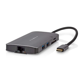 [CCBW64240AT02] Nedis CCBW64240AT02 USB 3.2 Gen 1 Multi-Port Adapter 7 in 1 USB-C Gold-plated Black